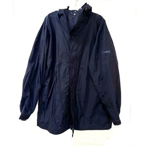 Vintage Navy “Google” Nylon Long Sailing / Boat Jacket